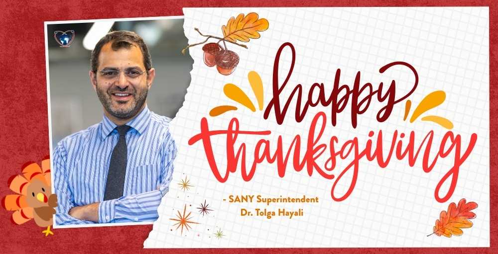 SANY Thanksgiving Message