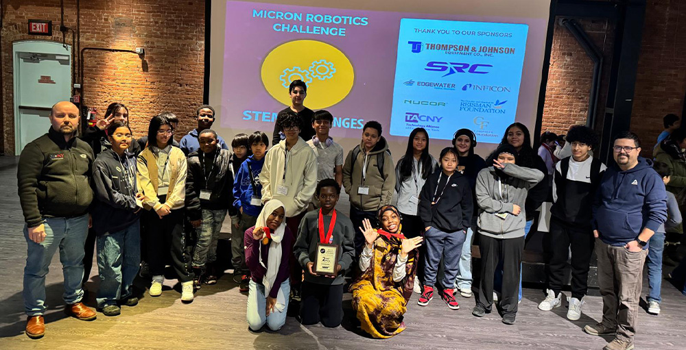 Utica Academy of Science 9th-Grade Robotics Team Shines at Micron Robotics Challenge
